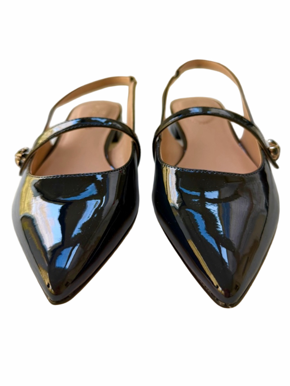 NEW Bandolino Aubriana Very Dark Navy Slingback Mary Jane Flats Point Toe Size 9 - Picture 4 of 15